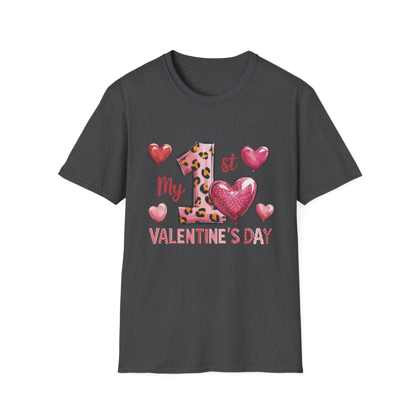 My 1st Valentine's Day Baby T-Shirt - Adorable Leopard Heart Infant Tee | Unique Milestone Gift