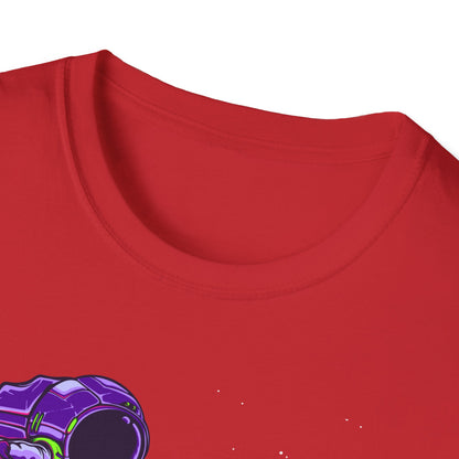 Vibrant Astronaut Surfing T-Shirt - Epic Space Wave Design for Sci-Fi & Surf Lovers | Unique Cosmic Apparel