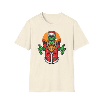 Creepy Zombie Santa T-Shirt | Spooky Christmas Horror Tee | Unique Gothic Holiday Gift | Macabre Xmas Top