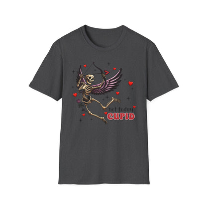 Dark Cupid Skeleton T-Shirt | Edgy Valentine's Day Love Tee | Unique Gothic Romance & Spooky Chic Gift