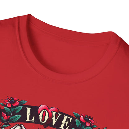 Stunning Love Forever Skeleton Hands Heart T-Shirt | Gothic Romance Till Death Do Us Part Tee | Unique Couple's Gift