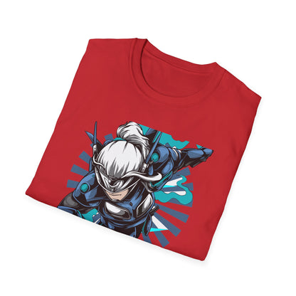 Epic Cybernetic Warrior Anime T-Shirt | Dynamic Futuristic Hero Manga Tee for Gamers & Sci-Fi Fans