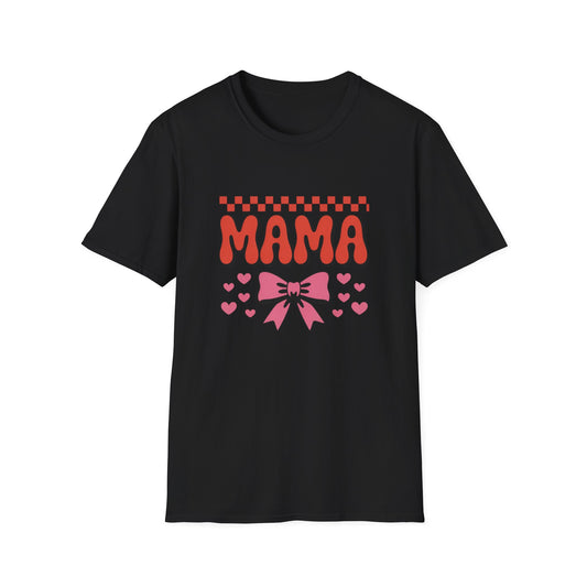 Adorable Groovy Mama T-Shirt | Sweet Retro Hearts & Bow Mom Life Tee | Perfect Mother's Day Gift Idea