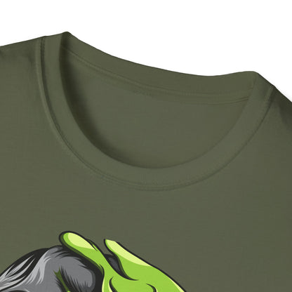 Epic Melting Skull & Slime T-Shirt - Vibrant Half-Skull Gooey Monster Graphic Tee for Edgy & Alternative Style