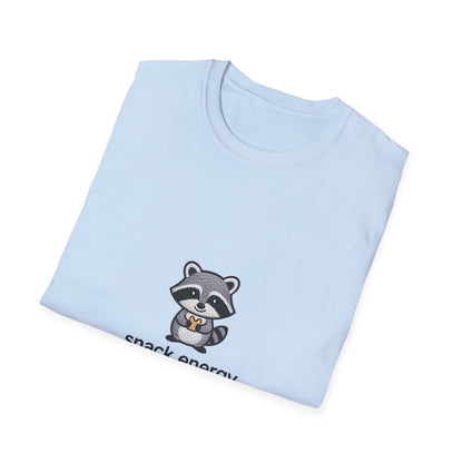 Snack Energy Raccoon T-Shirt | Adorable Trash Panda Cracker Tee | Funny Animal Lover & Foodie Gift | Premium Graphic Shirt