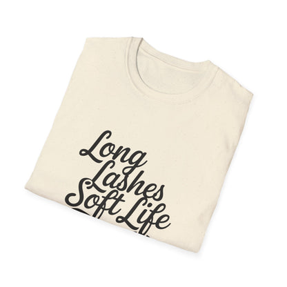 Mystical Dark Eyelashes T-Shirt | Chic Subtle Eye Design Tee | Unique Print-on-Demand Fashion Statement for Her