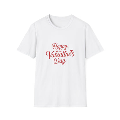 Sweet Happy Valentine's Day T-Shirt | Charming Love Heart Script Design | Perfect Romantic Gift for Couples