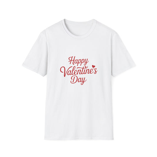 Sweet Happy Valentine's Day T-Shirt | Romantic Red Script Love Heart Tee | Perfect Gift for Couples & Loved Ones