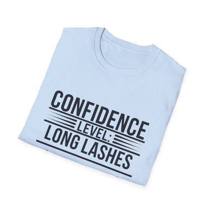 Empowering Confidence Level: Long Lashes T-Shirt | Chic Beauty Tee for Makeup Lovers & Lash Queens