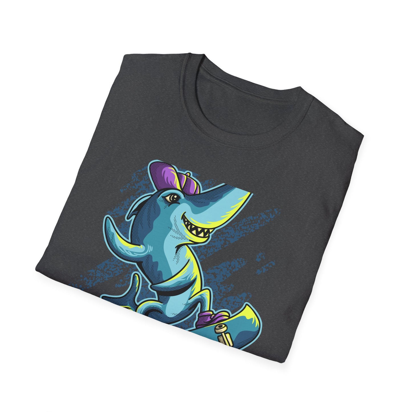 Epic Skater Shark T-Shirt | Rad Retro Skateboard Animal Graphic Tee | Cool Streetwear Apparel for Skate Lovers