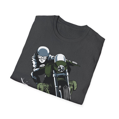 Epic Cafe Racer Motorcycle Rider T-Shirt - Thrilling Vintage Biker Tee for Adrenaline Junkies & Road Trip Lovers