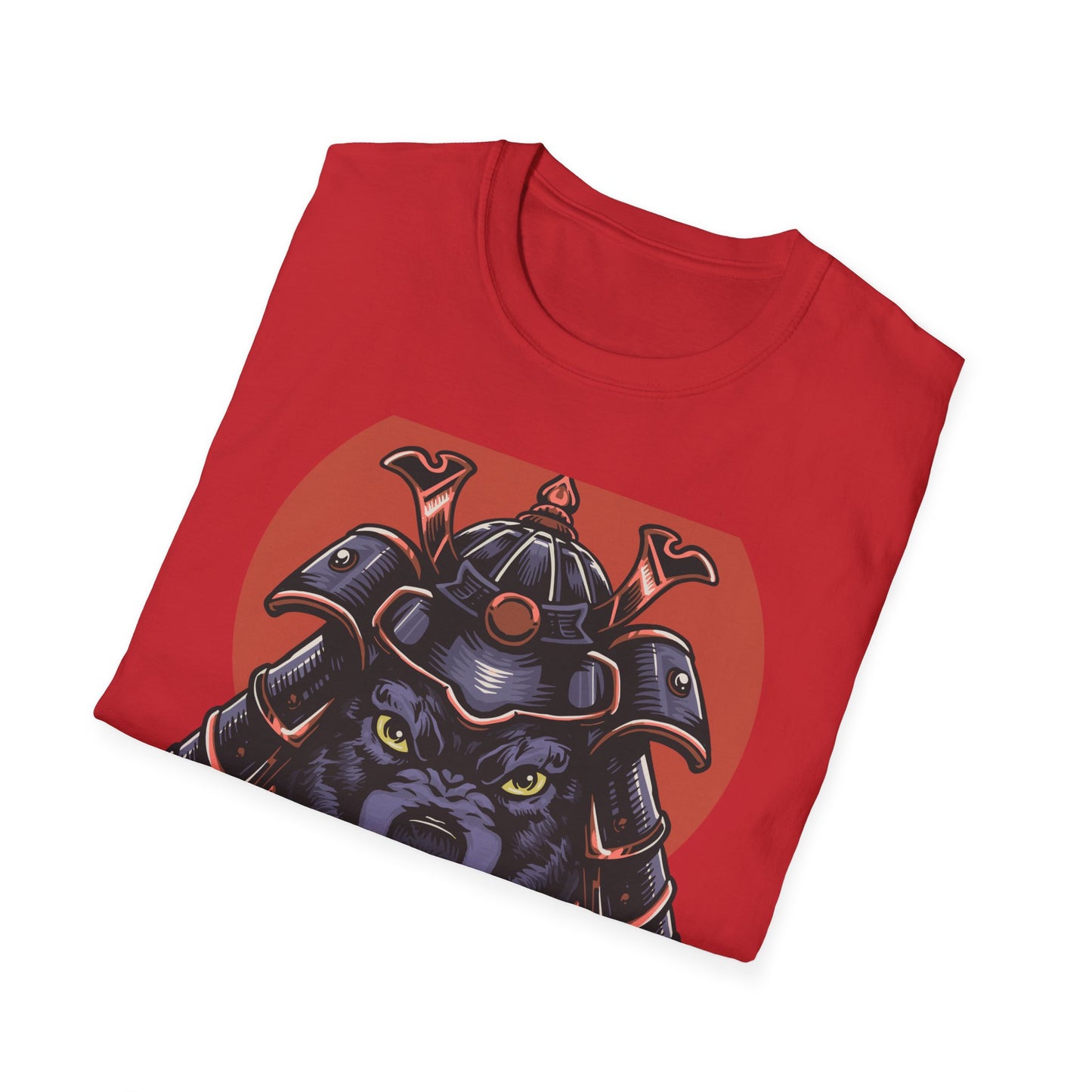 Dominant Samurai Wolf T-Shirt | Fierce Japanese Warrior Beast Kabuto Design | Men's Unique Graphic Tee