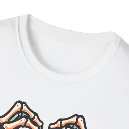 Romantic Skeleton Hands Heart T-Shirt | Till Death Do Us Part Valentine's Day Love Tee | Unique Rose Gift