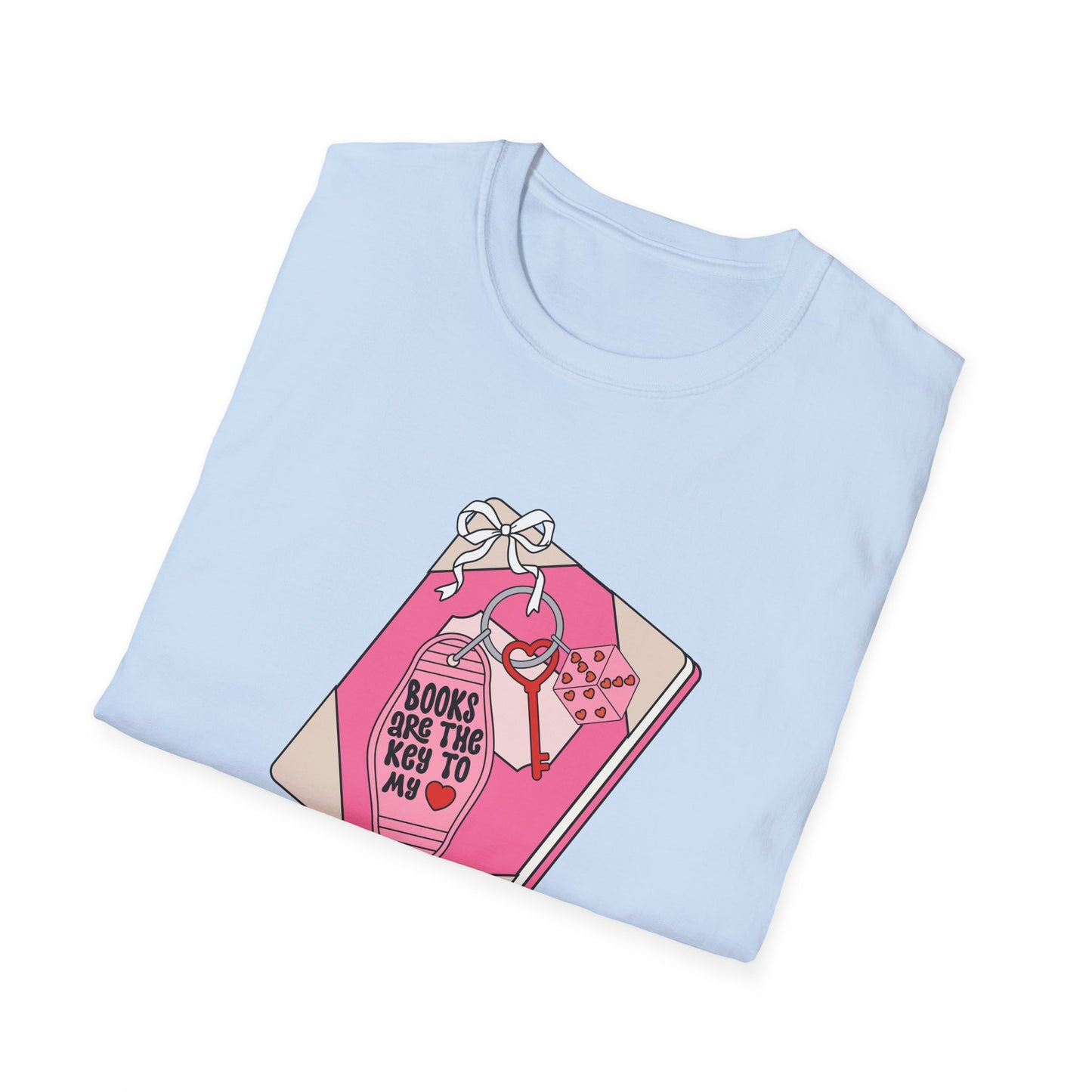 Enchanting 'Books Are The Key' T-Shirt | Adorable Book Lover Gift Tee | Cozy Reader Aesthetic Apparel