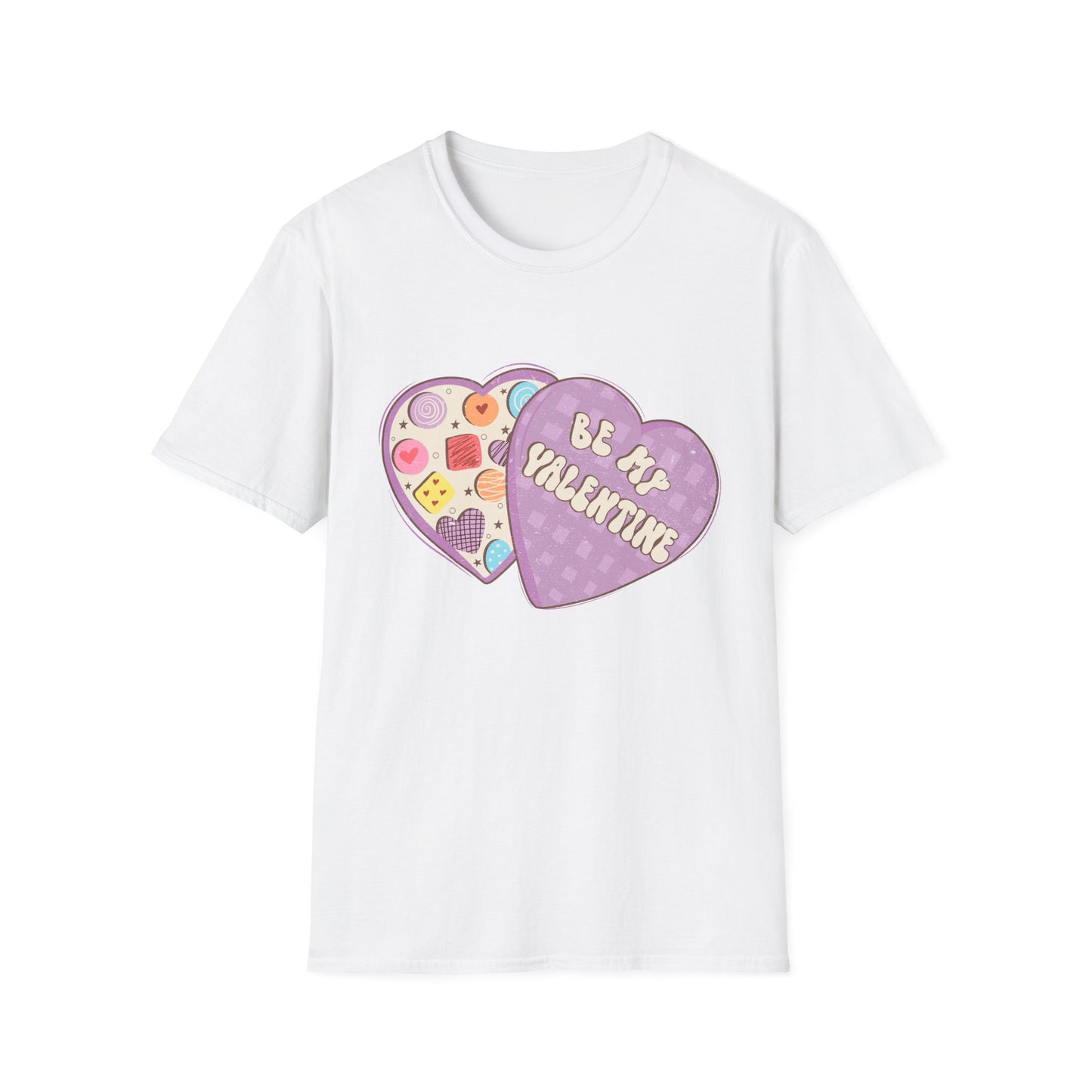 Sweet Retro Vintage 'Be My Valentine' Candy Heart Box T-Shirt | Adorable Valentine's Day Gift Tee