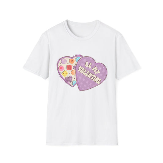 Sweet Retro Vintage 'Be My Valentine' Candy Heart Box T-Shirt | Adorable Valentine's Day Gift Tee