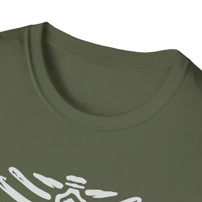 Striking "Live In Death" Skeleton Rib Cage & Red Heart T-Shirt | Unique Anatomical Goth Tee | Deep Meaning Statement Apparel