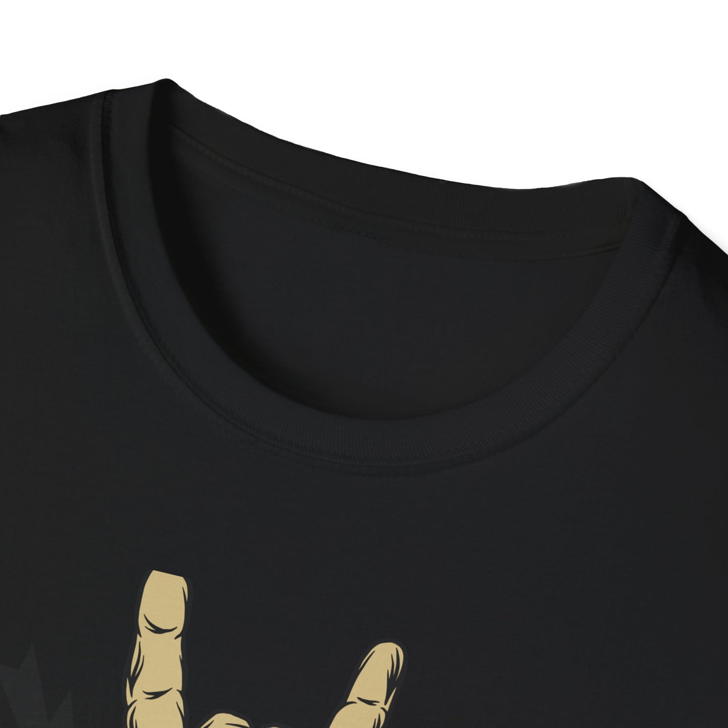 Epic Let's Rock On T-Shirt - Electrifying Rock N Roll Hand Sign Tee for Music Lovers & Concerts | Dynamic Spiked Wristband Design