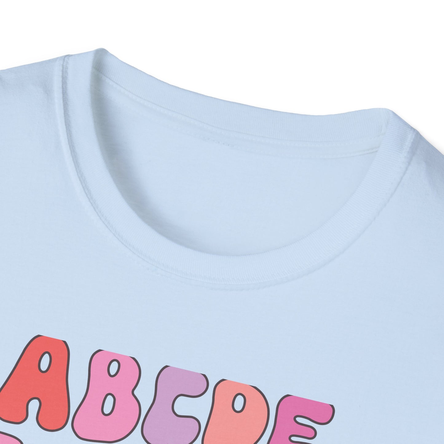 Vibrant Groovy Alphabet T-Shirt | Cute Heart Letter Retro Aesthetic Tee | Fun Teacher & Valentine's Day Gift
