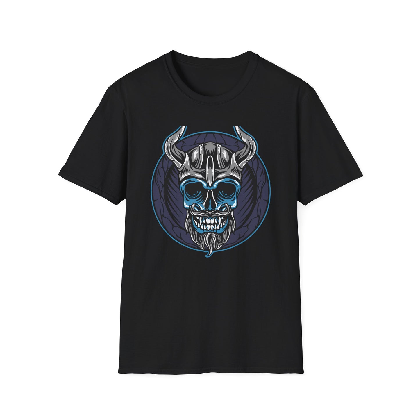 Epic Viking Skull T-Shirt | Fierce Horned Warrior Design Tee for Men | Bold Norse Mythology Apparel