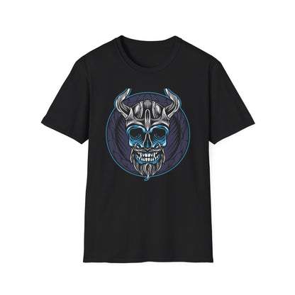 Epic Viking Skull T-Shirt | Fierce Horned Warrior Design Tee for Men | Bold Norse Mythology Apparel