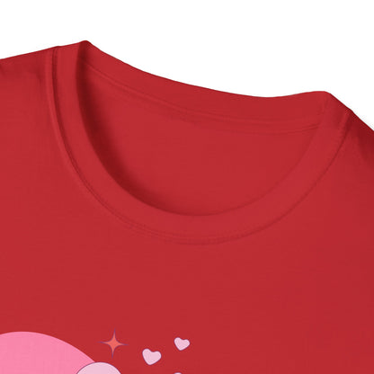 Loved Pink Heart T-Shirt | Trendy Aesthetic Graphic Tee for Women | Cute Self-Love & Valentine's Day Gift