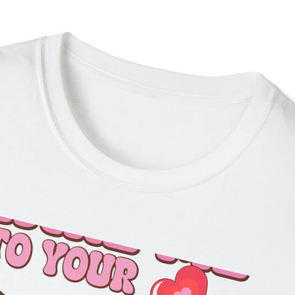 Sweet & Groovy 'Take Me To Your Candy Shop' T-Shirt | Adorable Retro Heart Lollipop Tee | Perfect Valentine's Day Gift for Candy Lovers