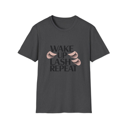 Wake Up & Lash T-Shirt | Chic Eyelashes Design for Beauty Lovers, Lash Techs & Makeup Artists | Glamorous Eye Tee