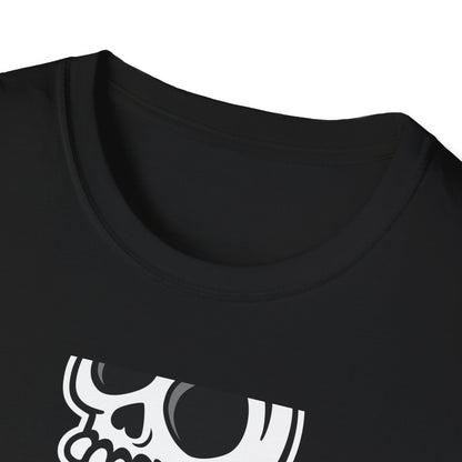 Spooky Sweet Skull Ice Cream Cone T-Shirt - Edgy Monster Dessert Tee for Goth & Punk Fans | Unique & Cool