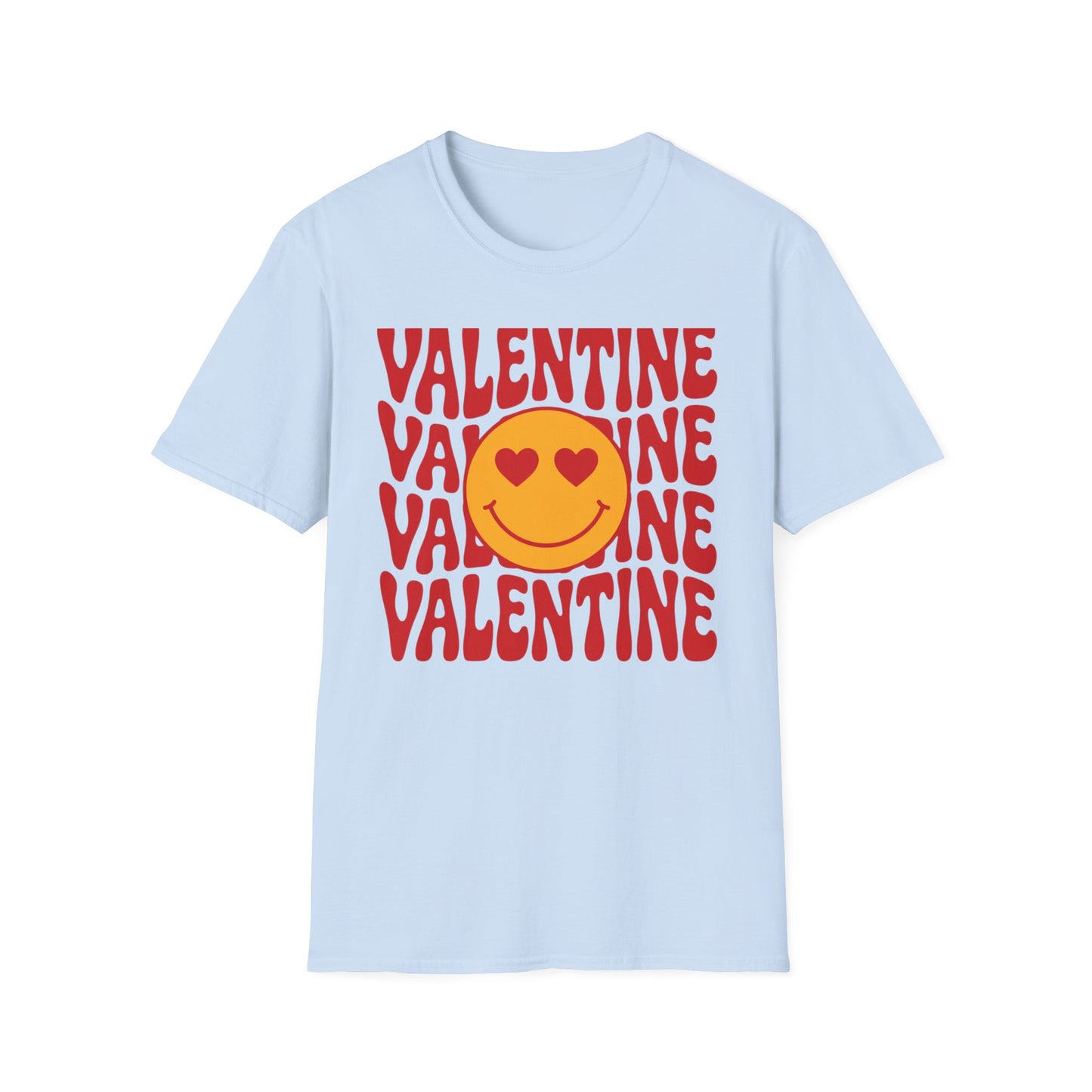 Groovy Valentine Heart Eyes Smiley T-Shirt - Retro Love Day Tee for Her & Him | Expressive & Cute