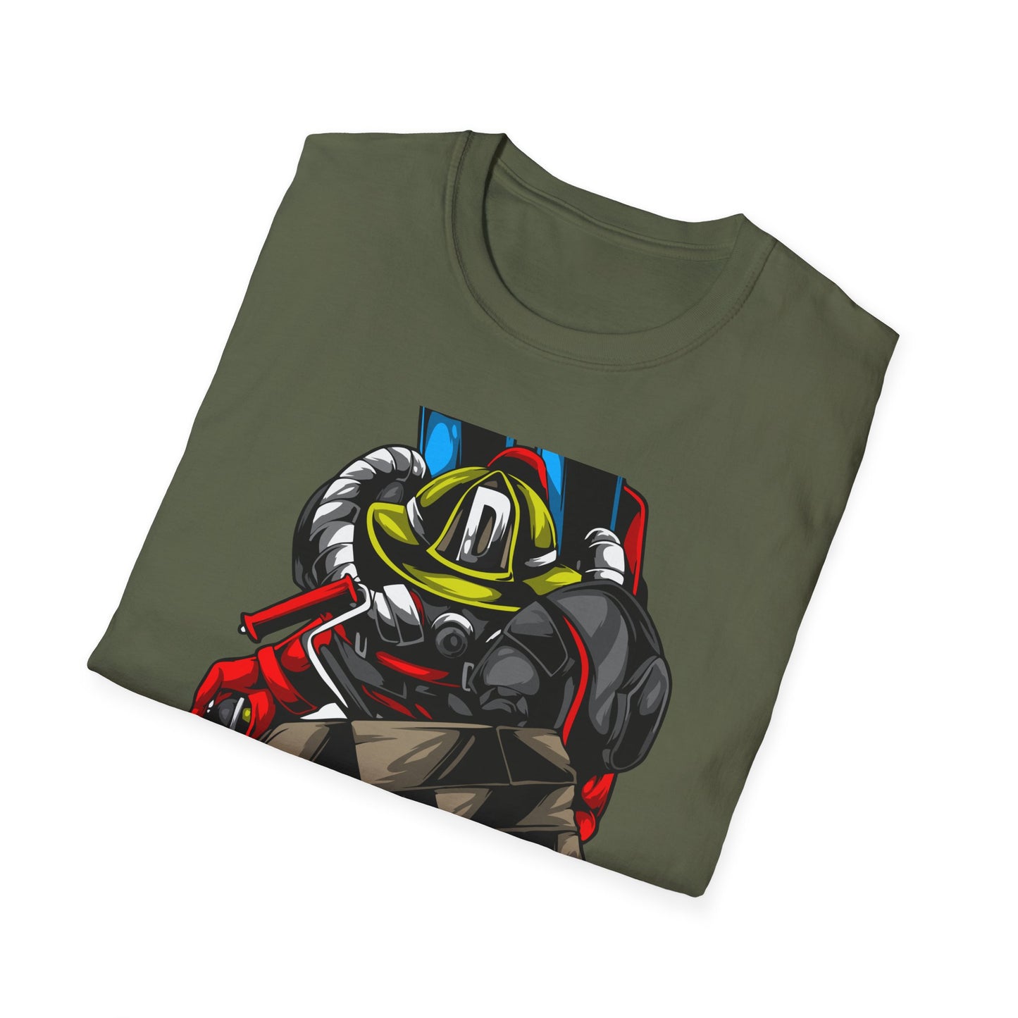 Epic Firefighter Hero T-Shirt | Fearless Urban Art Tee for First Responders & Protectors