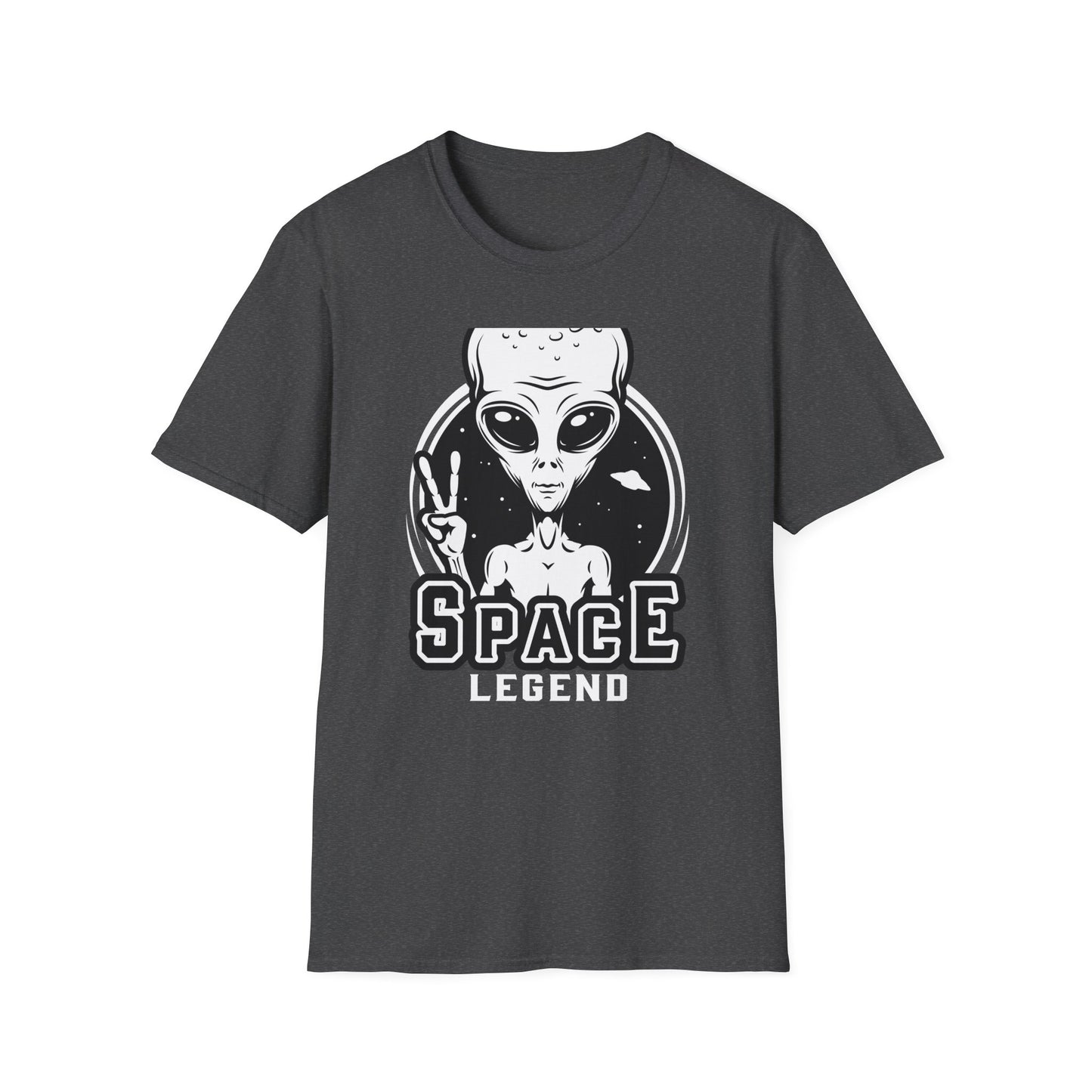 Awesome Peace Sign Alien T-Shirt | Retro Sci-Fi Space Lover UFO Graphic Tee | Unique Extraterrestrial Design