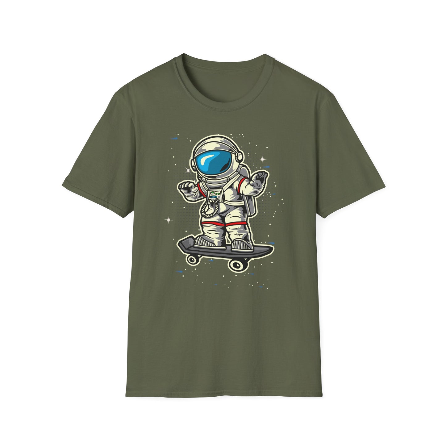 Radical Astronaut Skateboard T-Shirt | Awesome Space Skater Graphic Tee for Sci-Fi & Skate Fans | Unisex Stellar Design