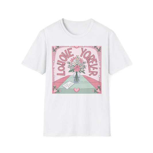 Charming "Love You Forever" Floral T-Shirt - Romantic Daisy & Rose Bouquet Tee for Sweet Hearts & Special Gifts