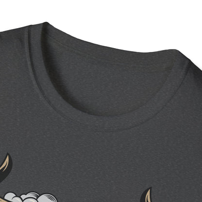 Fierce Red Bull Tattoo Machine T-Shirt | Bold Ink Art Graphic Tee | Edgy & Powerful Apparel Gift