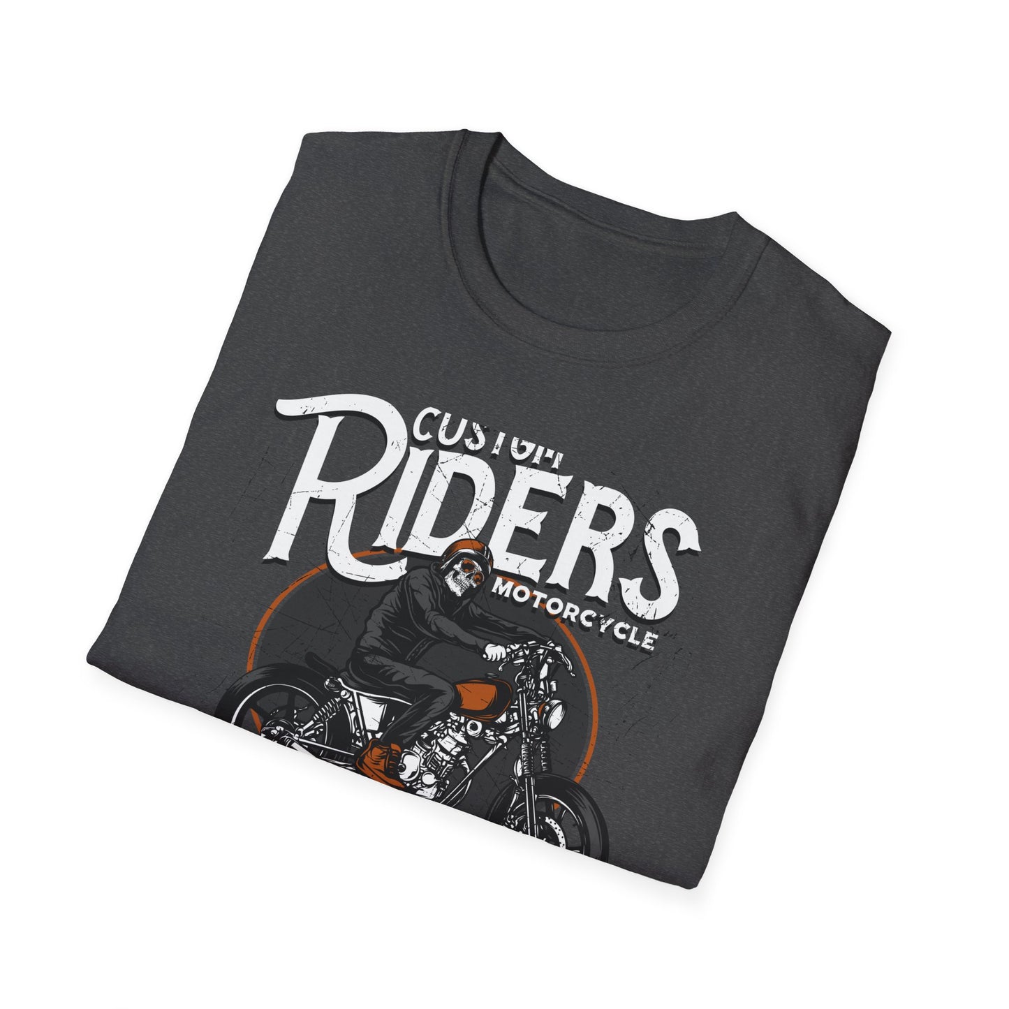 Epic Custom Riders T-Shirt - Skull Biker Motorcycle Tee - Vintage Distressed Grunge Apparel for Men & Women