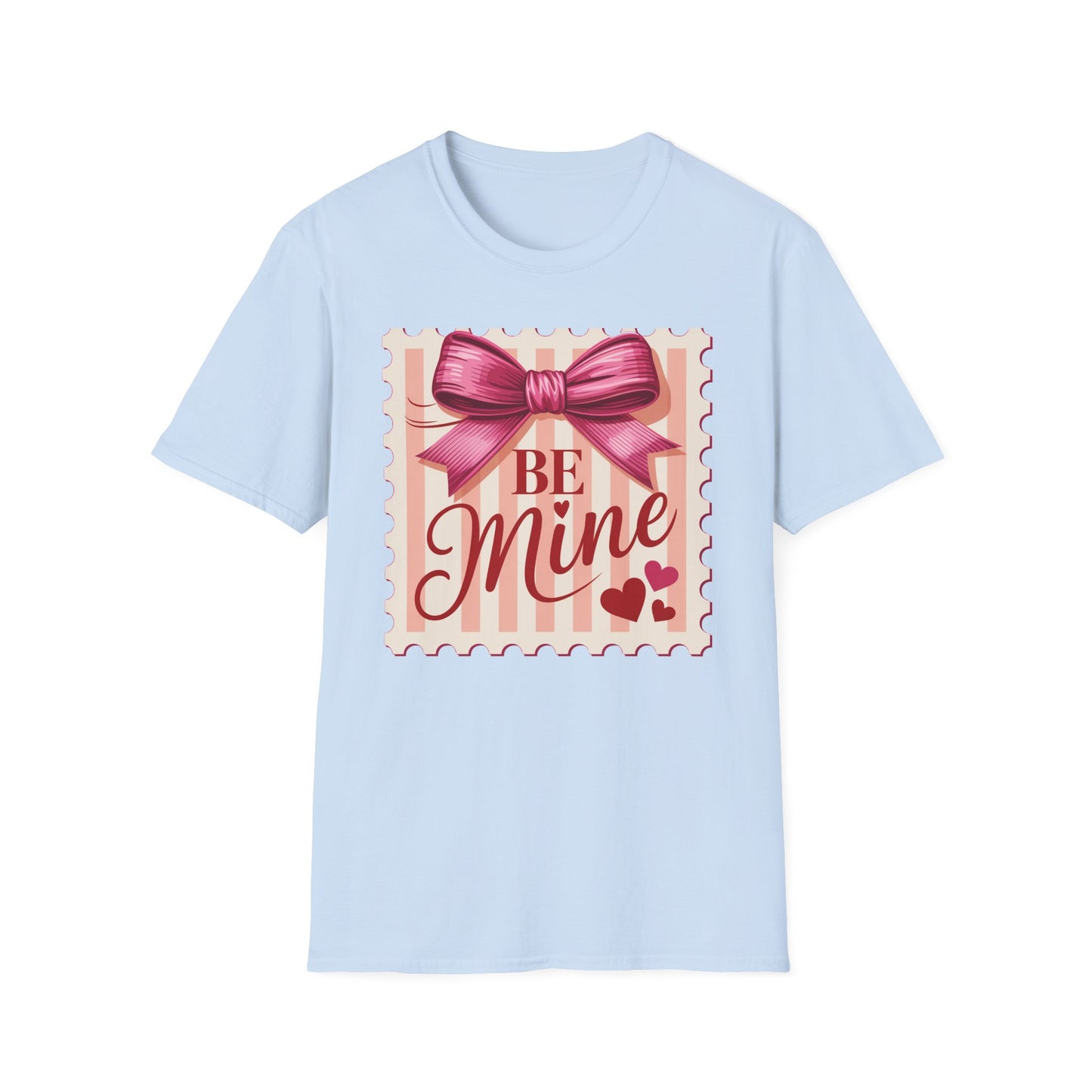 Charming Be Mine Valentine T-Shirt | Pink Bow & Hearts Design | Sweet Love Gift | Express Your Affection!