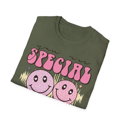 Groovy 'You Are Special To Me' T-Shirt | Retro Smiley Heart Eyes Tee | Unique Appreciation Gift for Loved Ones