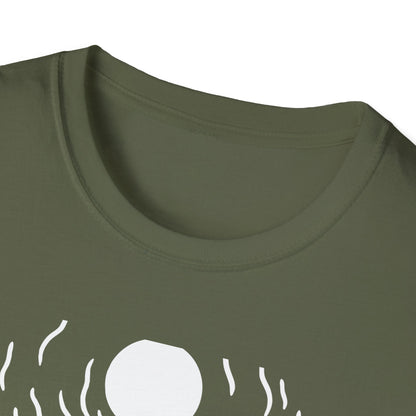 Skull Coffee Surfboard T-Shirt | Edgy Summer Beach Vibes Tee | Unique Design for Coffee Lovers & Surfers