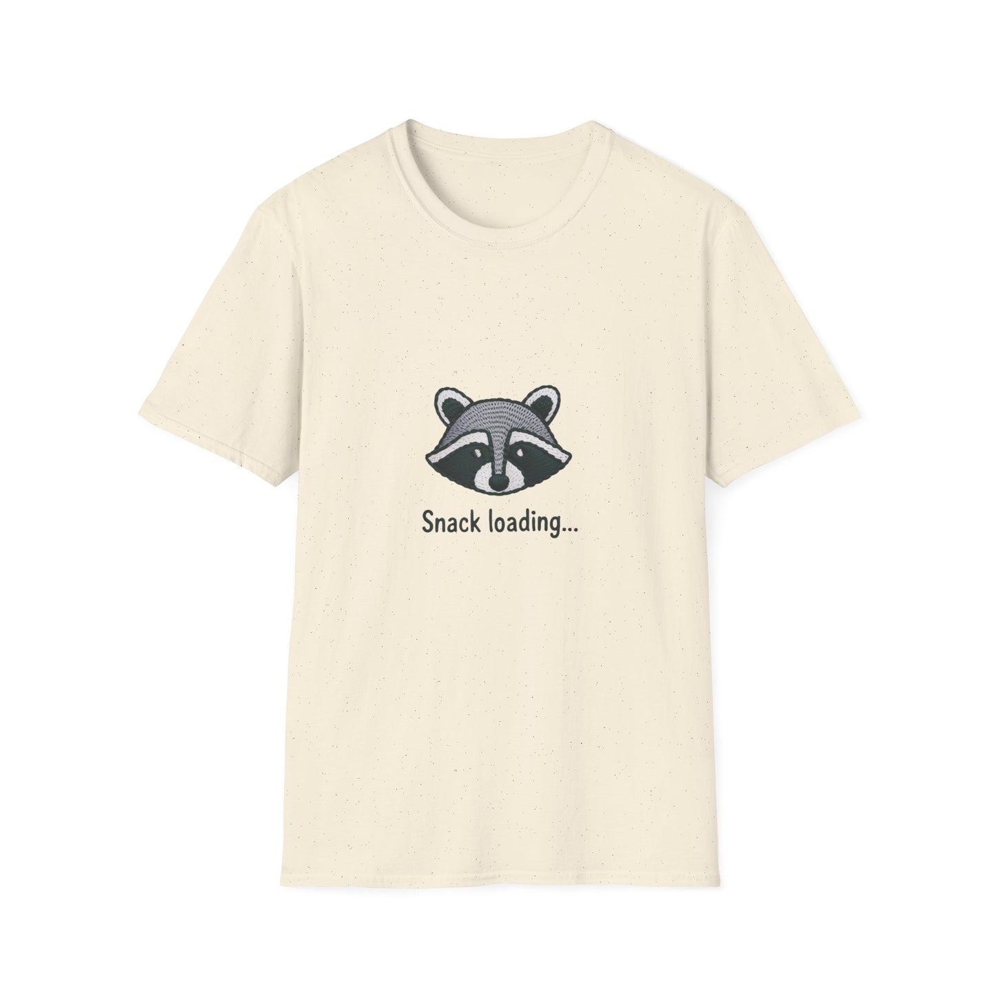Adorable 'Snack Loading' Raccoon T-Shirt | Funny Animal Foodie Tee | Unique Gift for Raccoon Lovers & Snack Enthusiasts