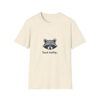 Adorable 'Snack Loading' Raccoon T-Shirt | Funny Animal Foodie Tee | Unique Gift for Raccoon Lovers & Snack Enthusiasts