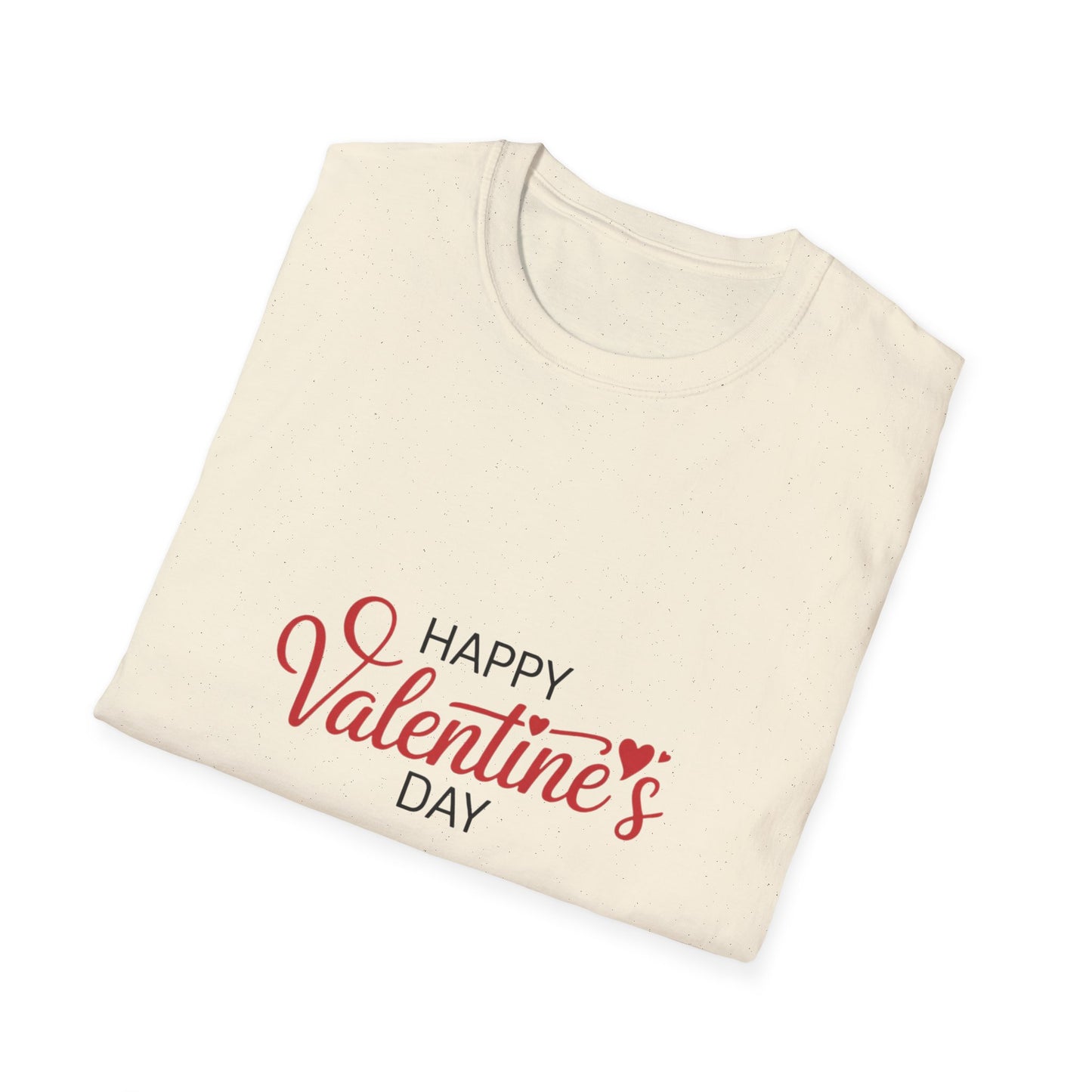 Romantic Happy Valentine's Day T-Shirt | Script Love Hearts Tee for Couples & Sweethearts | Perfect V-Day Gift