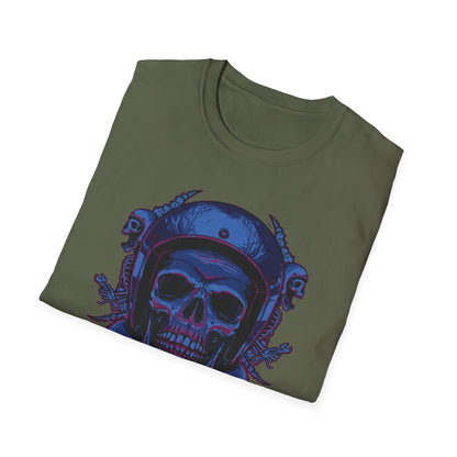 Epic Biker Skull T-Shirt | Mechanic Engine Design | Vintage Motorcycle Hot Rod Graphic Tee | Rebel Rider Gift