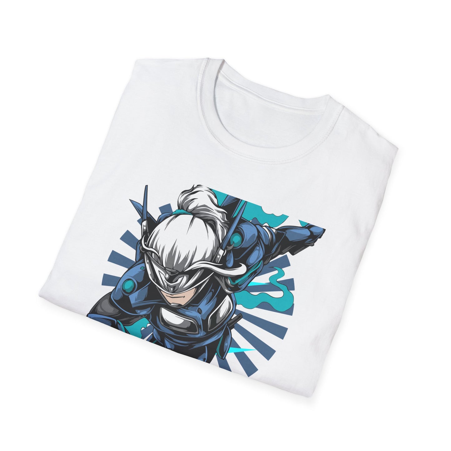 Epic Cybernetic Warrior Anime T-Shirt | Dynamic Futuristic Hero Manga Tee for Gamers & Sci-Fi Fans