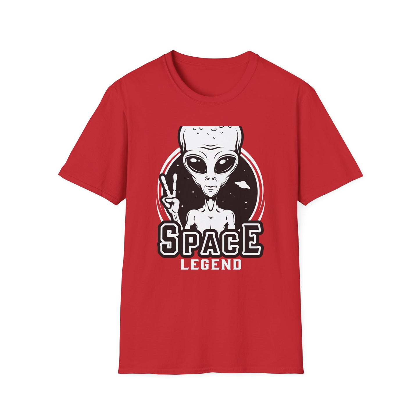 Awesome Peace Sign Alien T-Shirt | Retro Sci-Fi Space Lover UFO Graphic Tee | Unique Extraterrestrial Design