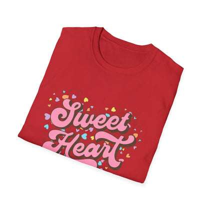 Sweet Heart Candy Hearts T-Shirt - Adorable Retro Valentine's Day Tee for Women & Girls | Unique Love Gift