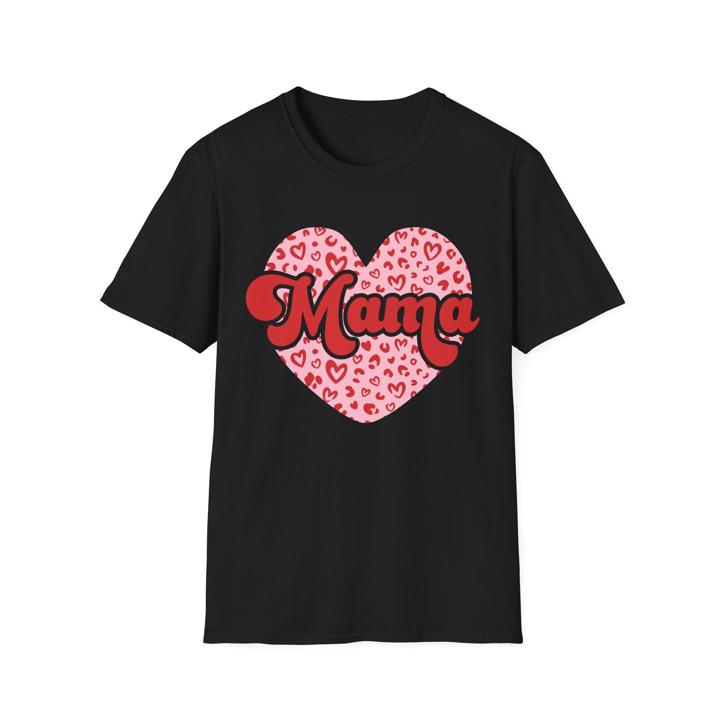 Chic Mom Leopard Heart T-Shirt | Adorable Mama Tee Gift | Perfect Mother's Day & Everyday Love Top
