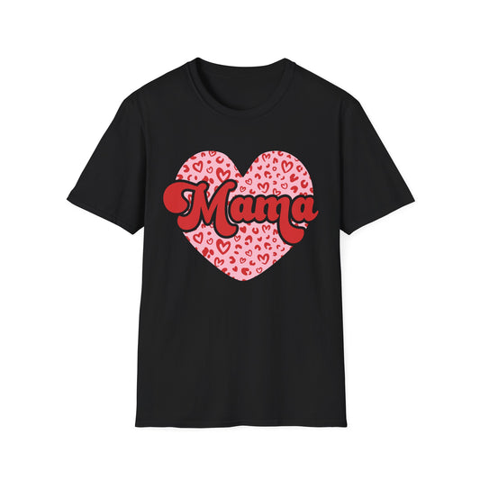 Chic Mom Leopard Heart T-Shirt | Adorable Mama Tee Gift | Perfect Mother's Day & Everyday Love Top