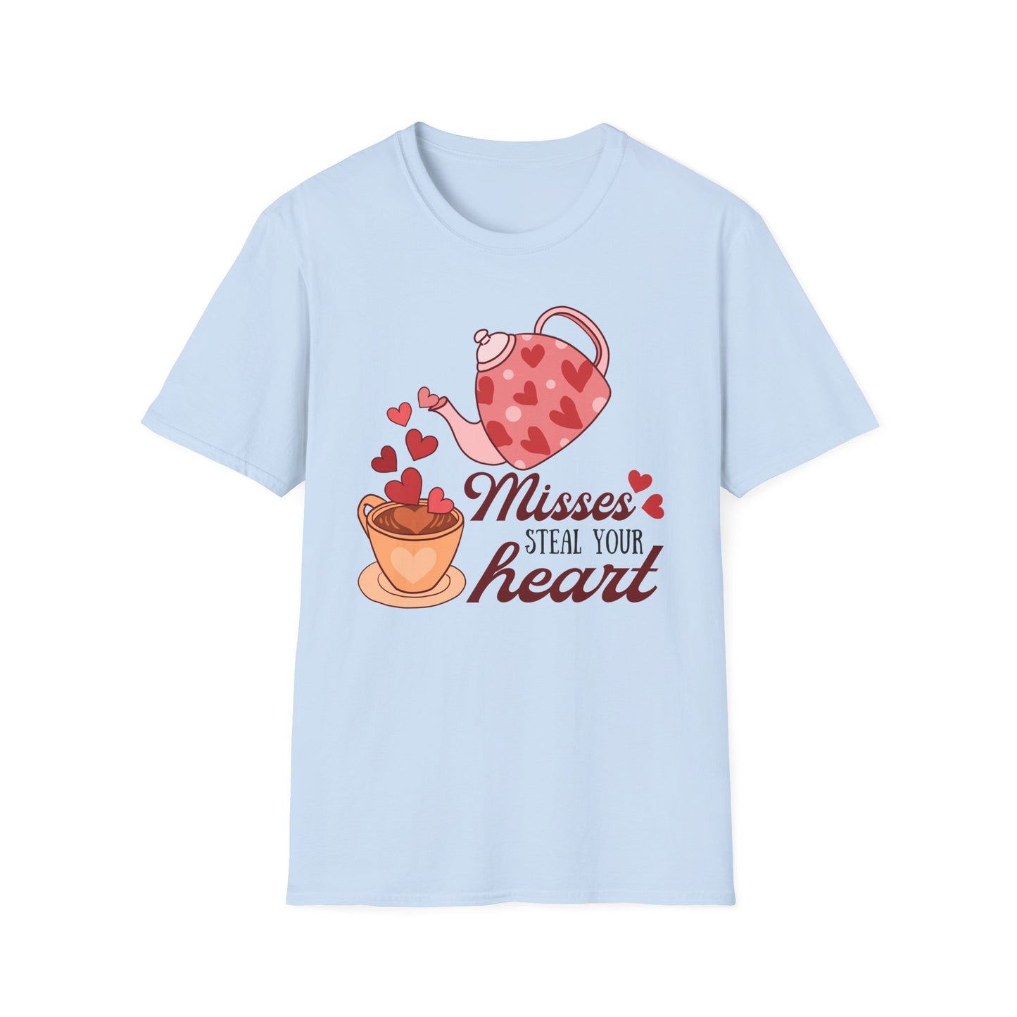 Charming 'Steal Your Heart' Teapot T-Shirt | Adorable Valentine's Day Love & Tea Lover Gift | Sweet Romantic Tee