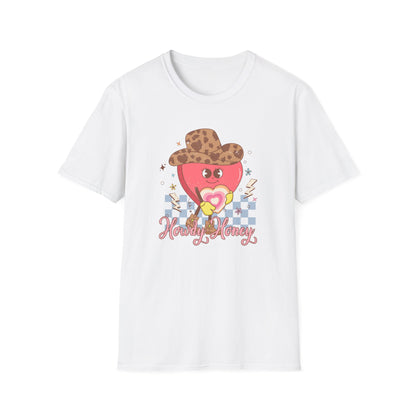 Groovy Cowgirl Heart "Howdy Honey" T-Shirt | Adorable Retro Western Sweetheart Tee for Women, Trendy Country Style